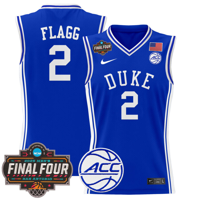 Men Duke Blue Devils #2 Flagg blue 2025 Final Four Patch NCAA Jersey->ncaa teams->NCAA Jersey